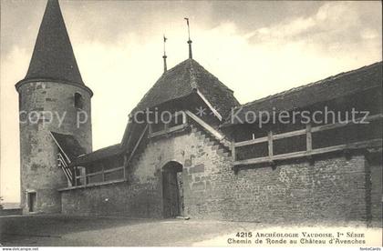 Avenches Chemin de Ronde au Chateau d`Avenches