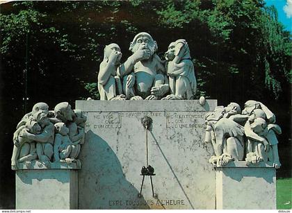 Carte Postale - Suisse - VD Vaud - Lausanne - Ouchy - Fontaine aux singes - Affenbrunnen - Monkeys' fountain - CPM - Car