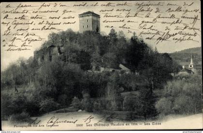 CPA Les Clées Kanton Waadt, Les Châteaux Vaudois