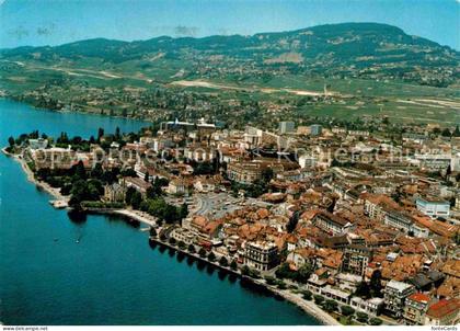 Vevey VD Corseaux Mont Pelerin Lac Leman Fliegeraufnahme