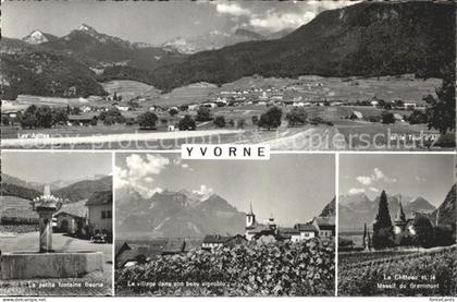 Yvorne Tour Ai Chateau et le Massif Grammont Brunnen