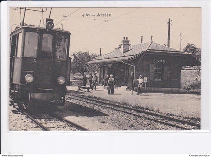 SUISSE: ARZIER: la gare, train - très bon état