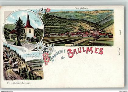 1446 Baulmes BOAKC Eisenbahntunnel Lithographie - 13700163