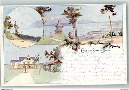 1172 Bougy-Villars 1898 Künstlerkarte Chalet du Signal-de-Bougy sign. - 13455942