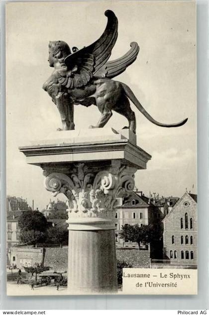 1000 Lausanne Losanna Foto AK Denkmal Le Sphynx Universität - 38194714