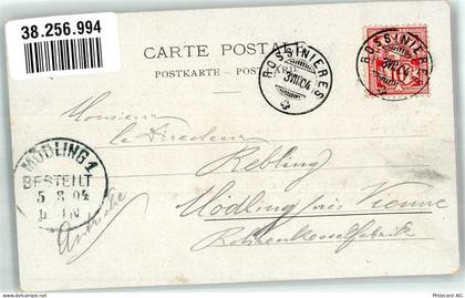 1658 Rossinière 1904 Foto AK Kirche - 38256994