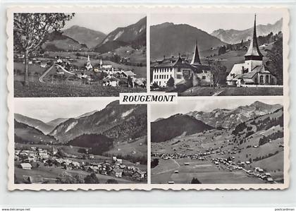 ROUGEMONT (VD) Multivue - Eglise - Vues générales - Ed. Perrochet 4592