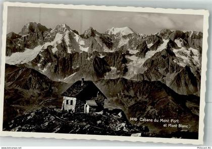 1936 Bagnes 1939 Foto AK Hütte Gasthaus Cabane du Mont Fort - 38023721