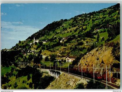 3938 Ausserberg Foto AK Eisenbahn Lötschberg-Südrampe - 39699415
