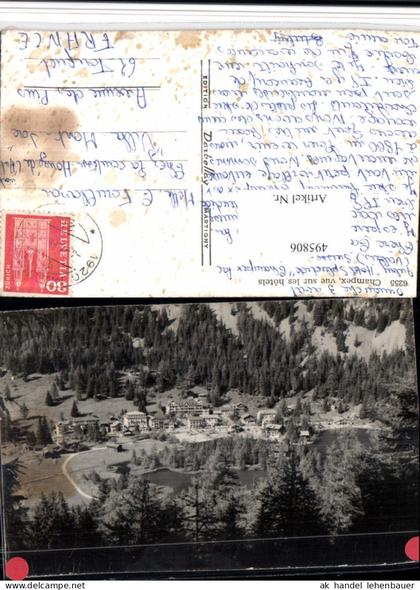 495806,Champex vue sur les hotels Teilansicht Hotels Kt Wallis