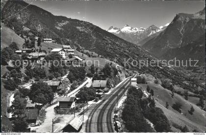 Ausserberg Loetschbergbahn Bortelhorn und Glishorn Walliser Alpen