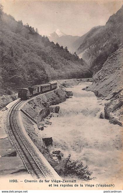 Chemin de Fer Viège - Zermatt (VS) Les rapides de la Viège (Vispbach) - Ed. C.P.N. 11198