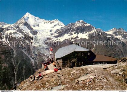 Domhuette 2940m SAC Randa VS mit Weisshorn