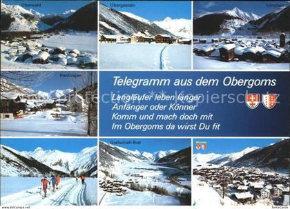 Goms VS mit Oberwald Obergestein Reckingen Grafschaft Biel Langlaufgebiet Obergo