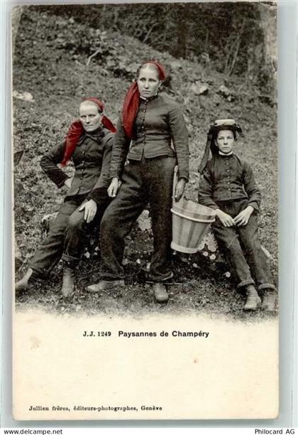 1874 Champéry 1907 - Bauernfamilie - 10601681