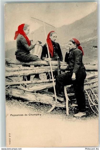 1874 Champéry - Paysannes - 10601775