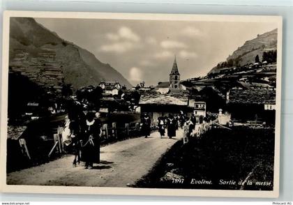 1983 Evolène - Sortie de la messe - 13172895