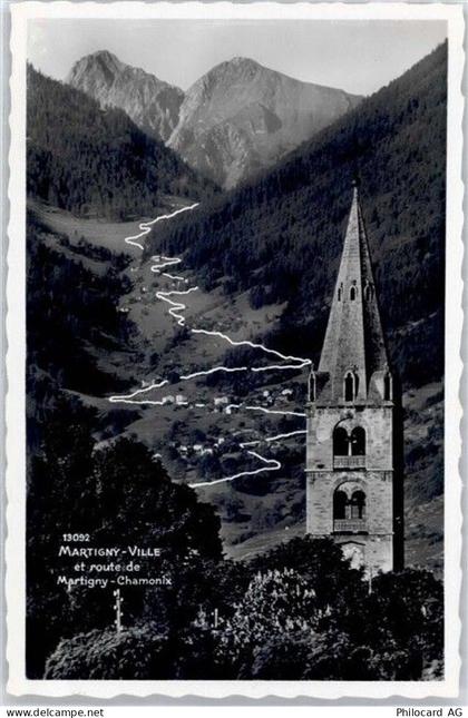 1920 Martigny - et route de Martigny Chamonix Kirchturm AKU2 - 51537475