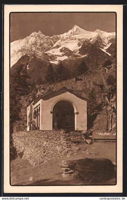 AK Saas-Grund, Kapellenweg von Saas-Grund nach Saas-Fee