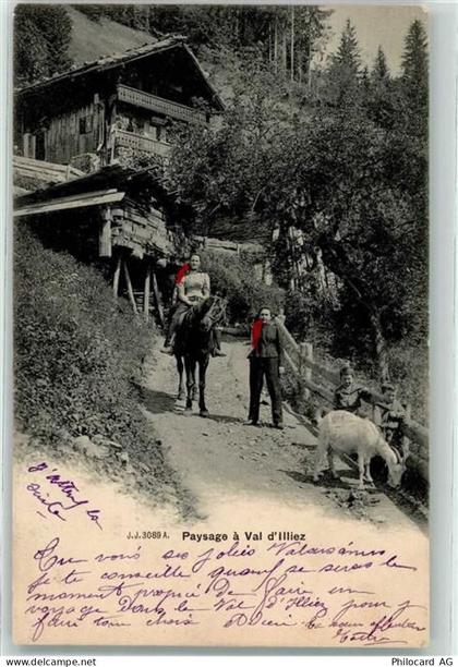 1873 Val-dIlliez 1903 - Bauernfamilie mit Ziege - 10601664