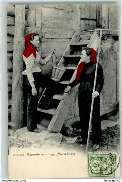 1873 Val-dIlliez 1903 - Causerie au village - 10601792