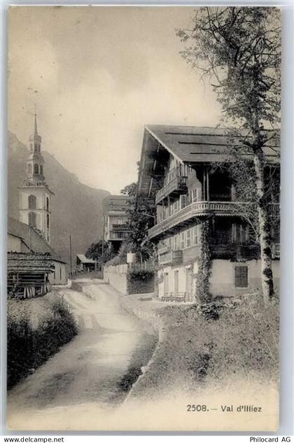 1873 Val-dIlliez - Kirche, Ortsansicht - 51074536