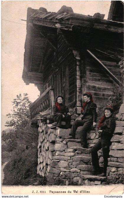 CPA  Carte Postale Suisse Val-d'Illiez Paysanne du Val-d'Illiez  VM101060ok