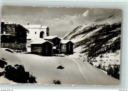 3920 Zermatt - Bergrestaurant und Kapelle Blatten Winter - 11063182