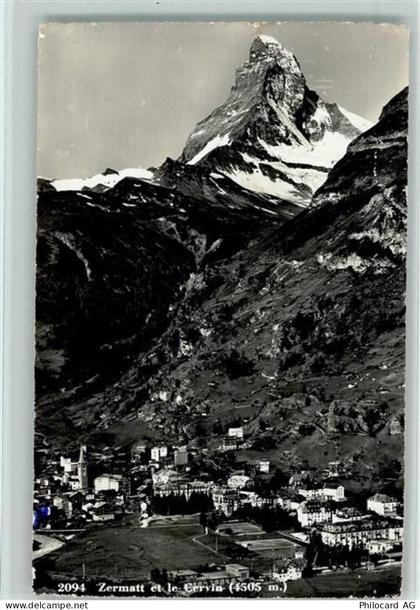 3920 Zermatt - Blick auf Zermatt et le Cervin - 10156629