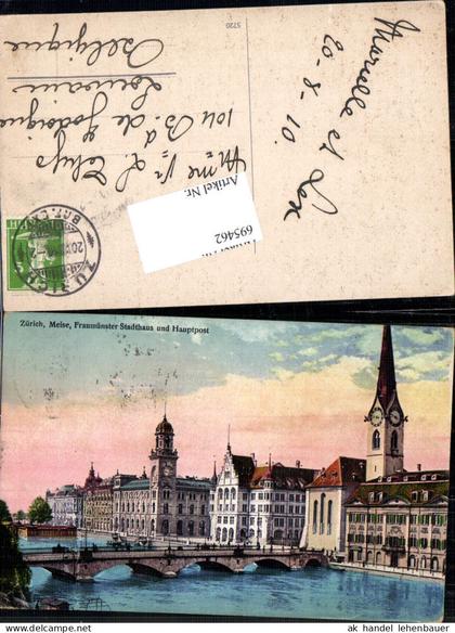 695462 Zürich Meise Fraumünster Stadthaus Quai Hauptpost Postamt