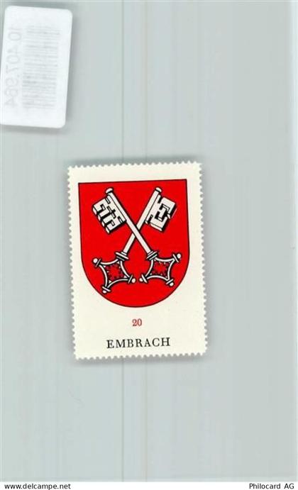 8424 Embrach - Vignette Wappen Kaffee Hag ca 1920-1940 Schlüssel - 10407984
