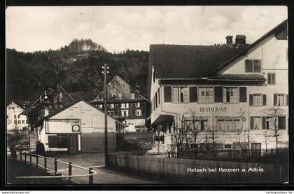AK Hausen am Albis, Heisch, Ortspartie mit Restaurant