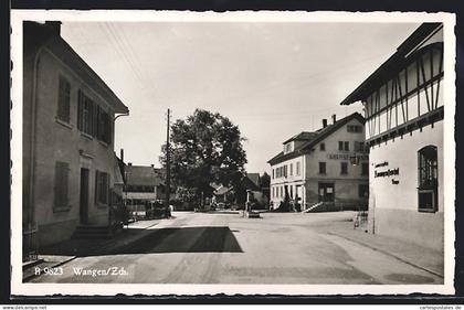 AK Wangen an der Aare, Strassenpartie mit Brunnen und Gasthof