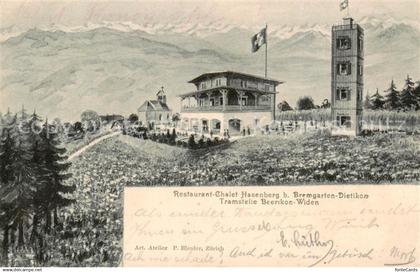 Dietikon ZH Restaurant Chalet Hasenberg Alpen Kuenstlerkarte