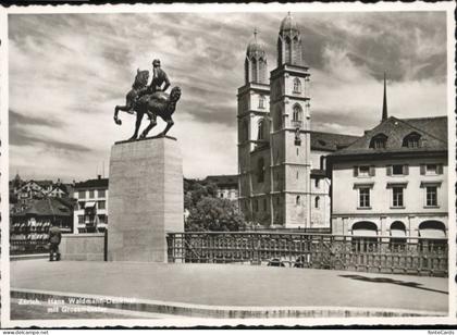 Zuerich ans Waldmann Denkmal Grossmuenster *