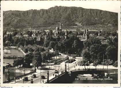 Zuerich Quaibruecke Enge, Uetliberg