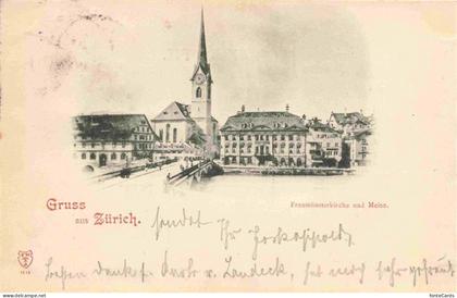 ZueRICH  ZH Fraumuensterkirche und Meise