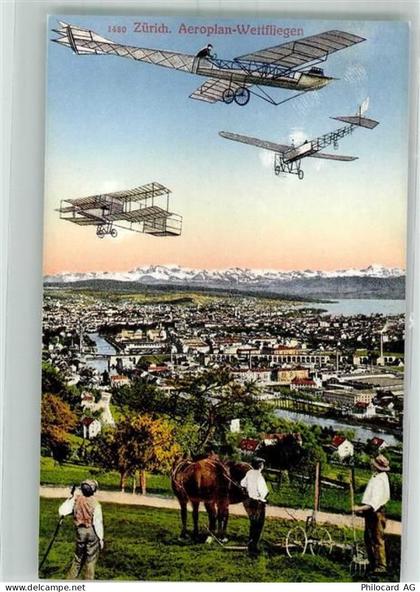 8600 Dübendorf 1989 Sonderstempel Flugzeuge Ausstellung 1.Zürcher Flugwo... - 38191369