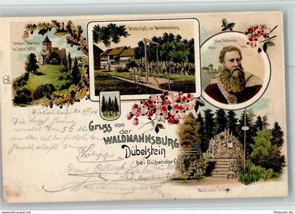 8600 Dübendorf Stettbach Lithographie Schloss Dübelstein Wirtschaft zur ... - 13404595