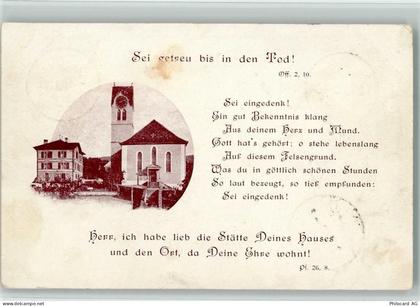 8340 Hinwil Gebrauchsspuren 1903 Kirche Psalm - 13119529