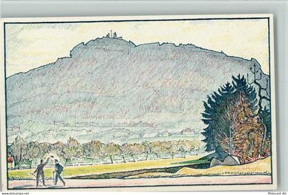 8340 Hinwil Lithographie sign Ernst Albert Ruegg - 13094210