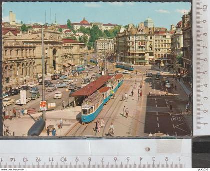 Zürich Bahnhofsplatz gelaufen 1963 ( AK 2824) günstige Versandkosten