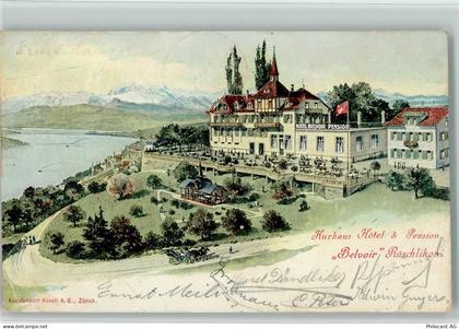 8803 Rüschlikon Gebrauchsspuren 1904 Kurhaus Hotel Pension Belvoir - 13117481