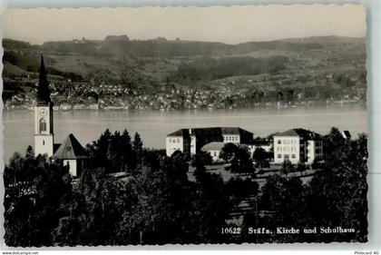 8712 Stäfa 1959 Foto AK Kirche Schulhaus - 38025128
