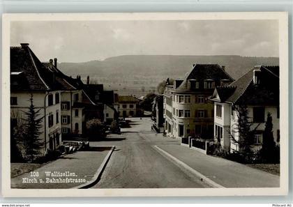 8304 Wallisellen 1933 - Kirch- und Bahnhofstraße AK - 13213426