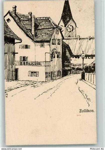 8702 Zollikon Künstlerkarte sign - 13218002