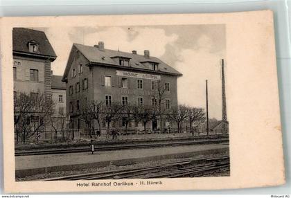 8000 Oerlikon 1924 Foto AK Hotel Bahnhof - 13673164
