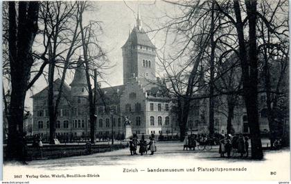 ZH ZURICH - Landesmuseum end Platzspitzpromenade