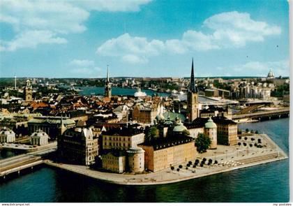 STOCKHOLM  Sweden Riddarholmen Altstadt Insel Kirchtuerme Luftbild Wasser Brueck