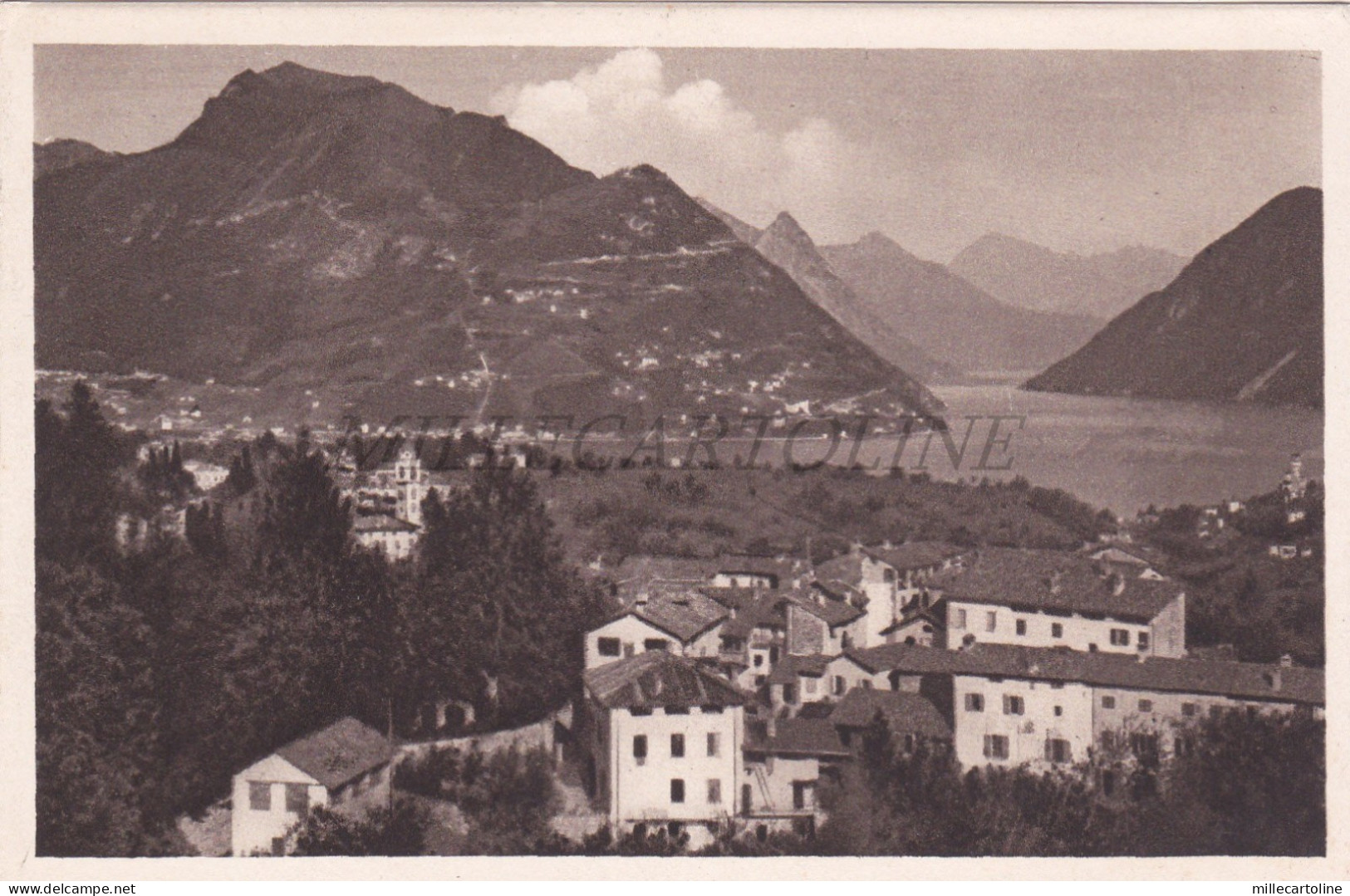 SWITZERLAND - Certenago, Collina D'Oro, Sfondo di Porlezza, Postcard 1919